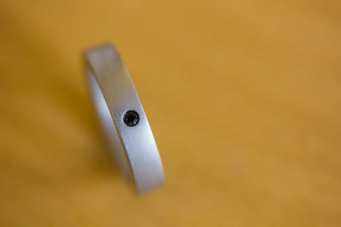 Anillo Titanio mate con Swarovski (00002_4S13)