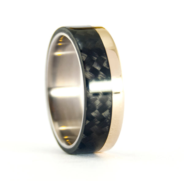 Alianzas de Titanio y Oro18k con Fibra de Carbono (00520_7N5N)