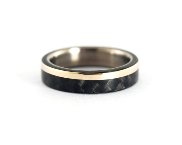 Alianzas de Titanio y Oro18k con Fibra de Carbono (00520_7N5N)