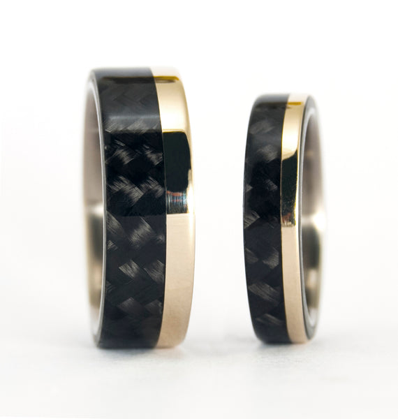 Alianzas de Titanio y Oro18k con Fibra de Carbono (00520_7N5N)