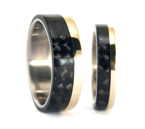 Alianzas de Titanio y Oro18k con Fibra de Carbono (00520_7N5N)