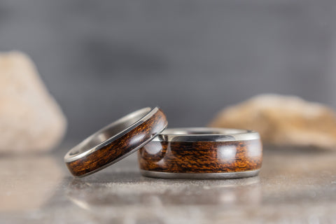 Set alianzas de Titanio y Madera Cocobolo (00528_4N7N)