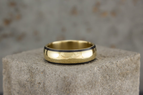 Alianzas de Oro amarillo 18k y Fibra de Carbono (00510_5N5N)
