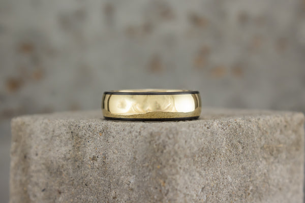 Alianzas de Oro amarillo 18k y Fibra de Carbono (00510_5N5N)