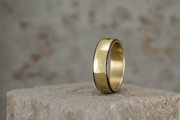 Alianzas de Oro amarillo 18k y Fibra de Carbono (00510_5N5N)