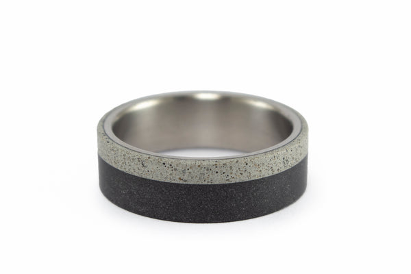 Anillo de Titanio con Grafito y Concreto (00433_7N)