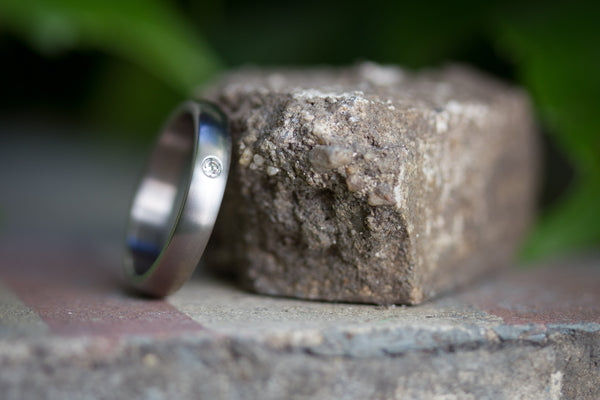 Anillo Titanio mate con Swarovski (00003_4S1)