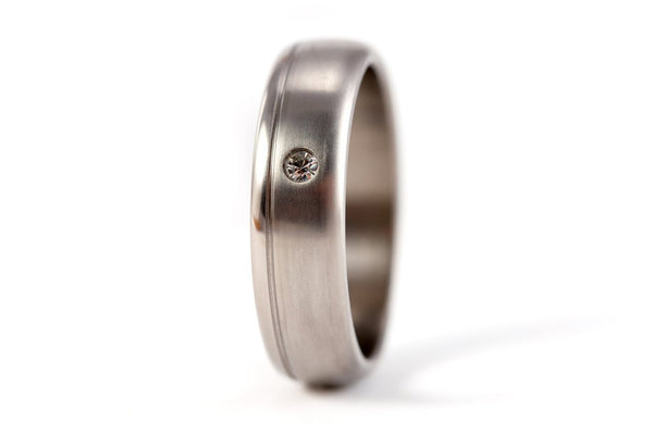 Anillo Titanio combinado con cristal (00015_5S1)
