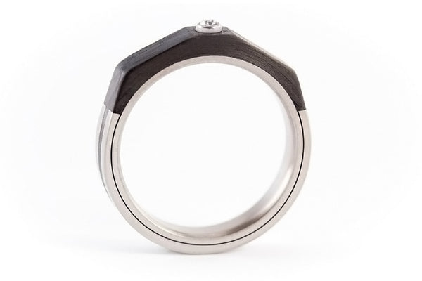 Anillo de Titanio y Fibra de Carbono (00322_4S)