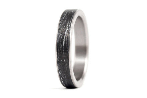 Anillo de Titanio y Fibra de Carbono marmolado  (00338_4N)