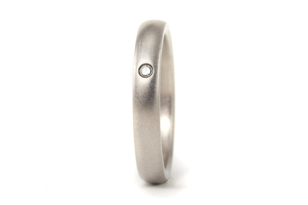 Anillo Titanio mate con diamante (00003_3D)