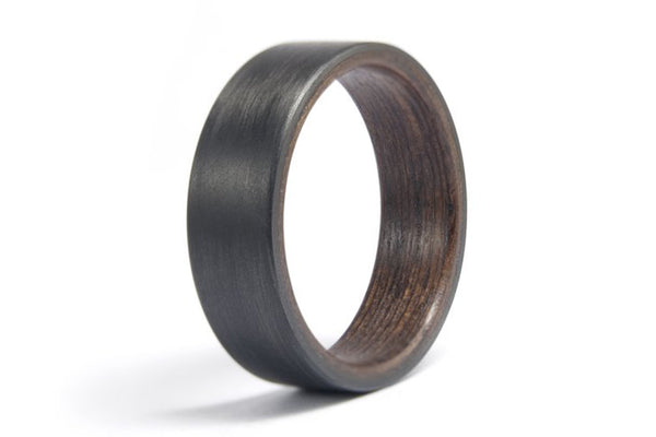 Anillo de Wengué y Fibra de Carbono (00407_7N)