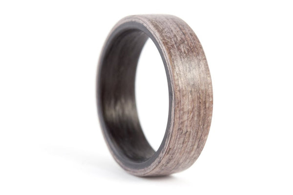 Anillo Madera Gris Terso y Fibra de Carbono (00414_6N)