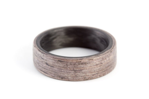 Anillo Madera Gris Terso y Fibra de Carbono (00414_6N)