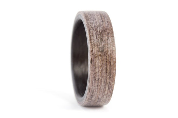 Anillo Madera Gris Terso y Fibra de Carbono (00414_6N)