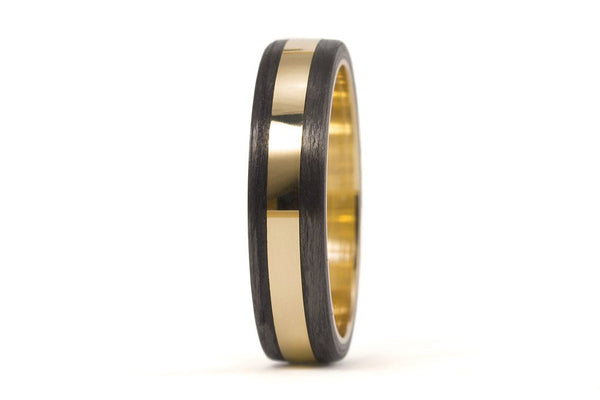 Anillo de Oro 18K y Fibra de Carbono (04703_4N)