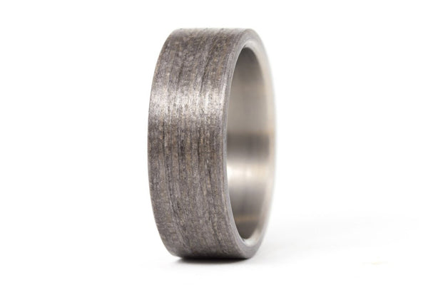 Anillo de Titanio y Madera Gris Terso (00500_7N)