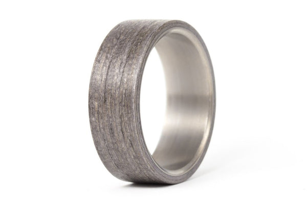 Anillo de Titanio y Madera Gris Terso (00500_7N)