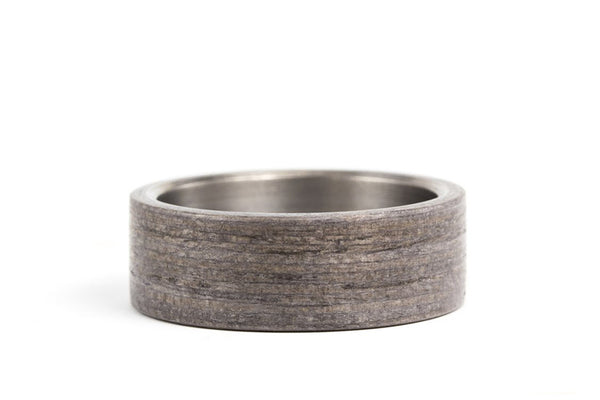 Anillo de Titanio y Madera Gris Terso (00500_7N)