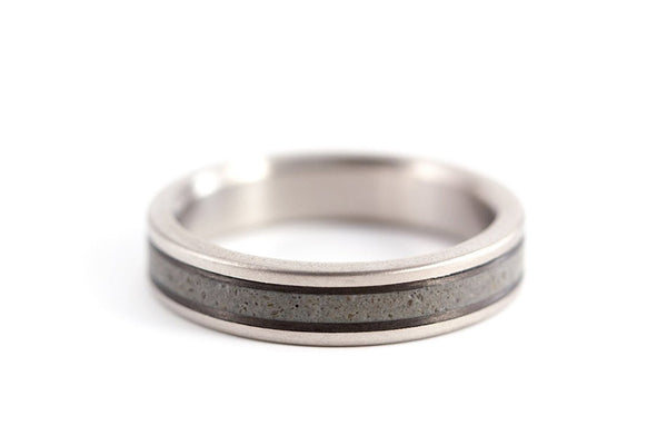 Anillo de Titanio, Concreto y Fibra de Carbono (00800_4N)