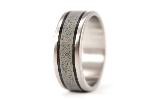 Anillo de Titanio, Concreto y Fibra de Carbono (00800_7N)