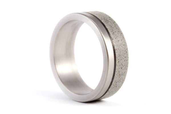 Anillo de Titanio, Concreto y Fibra de Carbono (00801_7N)