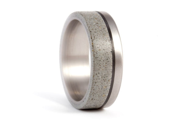 Anillo de Titanio, Concreto y Fibra de Carbono (00801_7N)