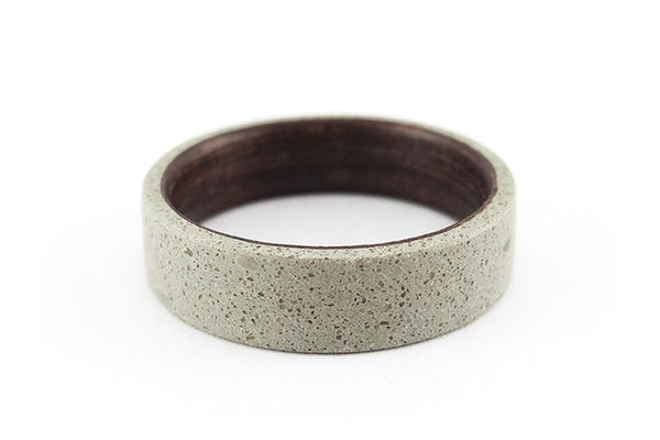Anillo de Concreto gris y Wengue (00907_7N)