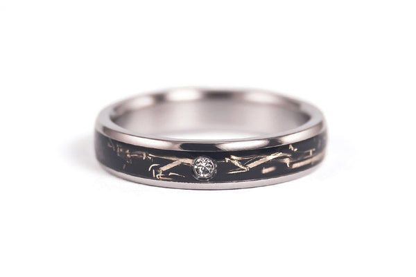 Anillo de Titanio y Bronce para mujer con Swarovski (05000_4S1)