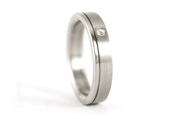 Anillo Titanio combinado con cristal (00020_4S1)