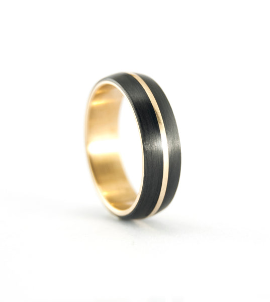 Alianzas de Oro amarillo 18k y Fibra de Carbono (00511_5N6N)