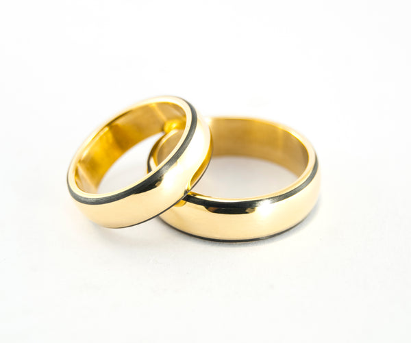 Alianzas de Oro amarillo 18k y Fibra de Carbono (00510_5N5N)