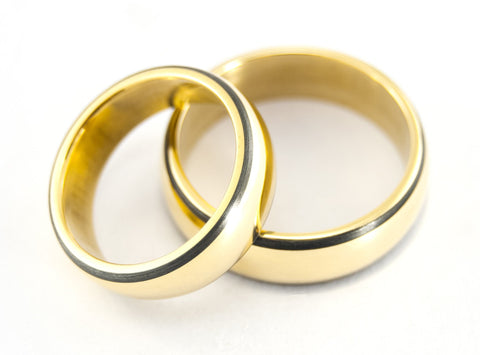 Alianzas de Oro amarillo 18k y Fibra de Carbono (00510_5N5N)