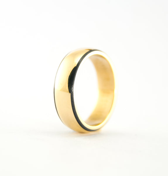 Alianzas de Oro amarillo 18k y Fibra de Carbono (00510_5N5N)