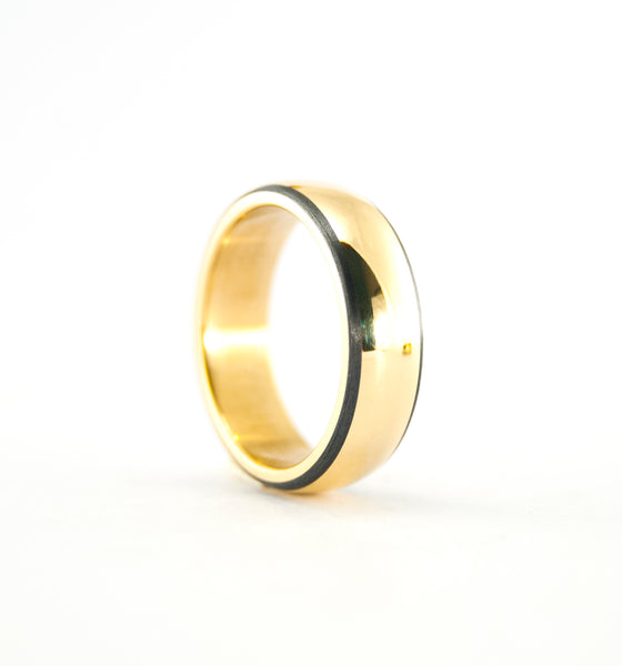 Alianzas de Oro amarillo 18k y Fibra de Carbono (00510_5N5N)