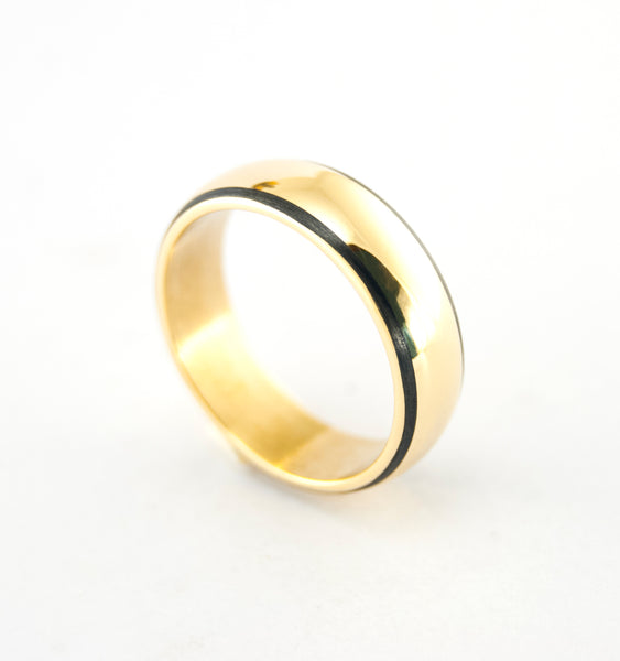 Alianzas de Oro amarillo 18k y Fibra de Carbono (00510_5N5N)