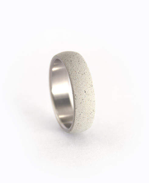 Conjunto de alianzas de Titanio y Concreto gris (00706_4N7N)