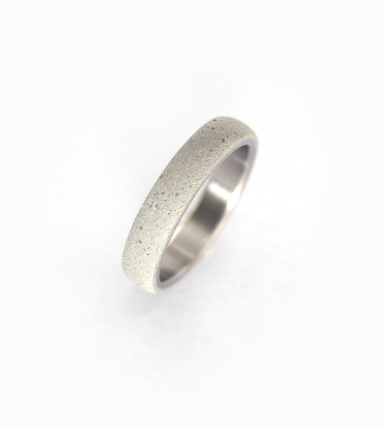 Conjunto de alianzas de Titanio y Concreto gris (00706_4N7N)
