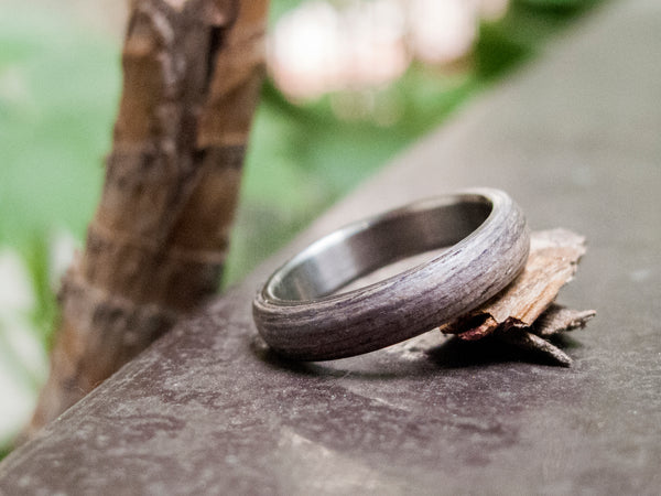 Anillo de Titanio y Madera Gris Terso (00506_4N)