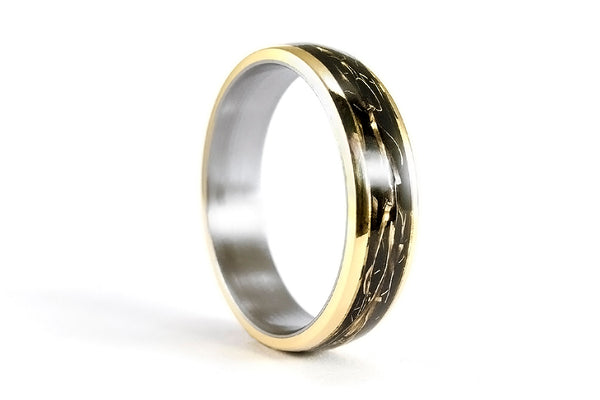 Anillo de Titanio y Oro amarillo 18k (04706_5N)
