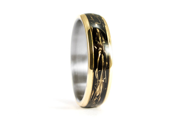 Anillo de Titanio y Oro amarillo 18k (04706_5N)