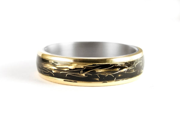 Anillo de Titanio y Oro amarillo 18k (04706_5N)