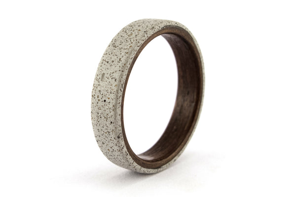 Anillo de Concreto gris y Wengue (00907_4N)