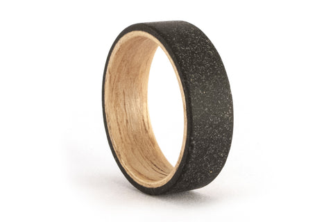 Anillo de Concreto negro y Roble (00905_7N)