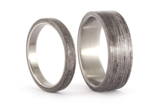 Set alianzas de Titanio y Madera Gris Terso (00500_4N7N)