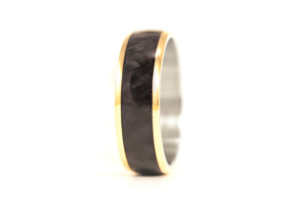 Alianzas de Oro amarillo 18k y Fibra de Carbono (44708_6N6N)